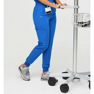 Figs Royal Blue Zamora High Waisted Jogger Scrub Pants - MEDIUM